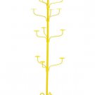 Hat Display Rack Boutique 5-Tier Millinery Floor Stand Custom Bright Yellow