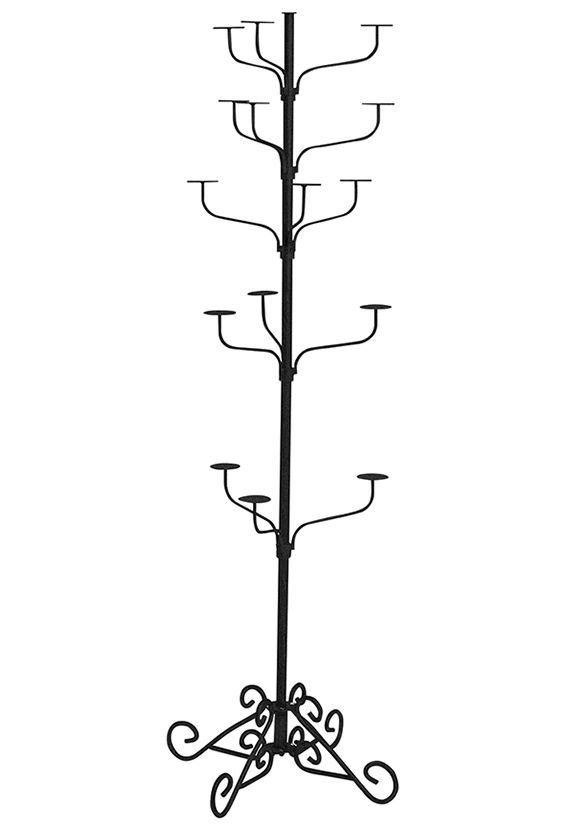 Hat Display Rack Boutique 5-Tier Millinery Floor Stand Custom Textured Black