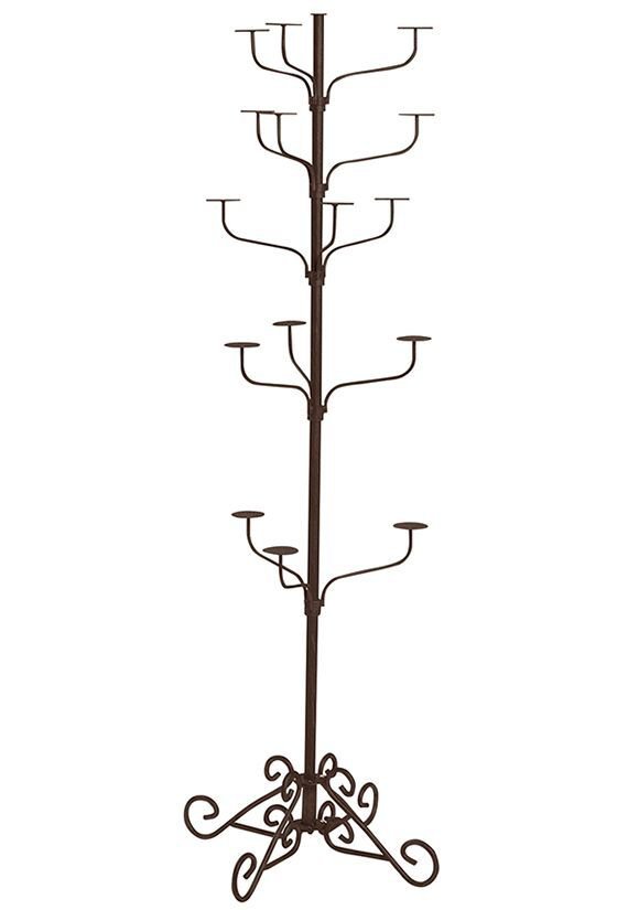 Hat Display Rack Boutique 5-Tier Millinery Floor Stand Custom Rust