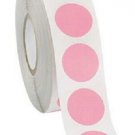 Self Adhesive Labels 3/4"" Dot Circle Stickers Pink 2000 Labels 2 Rolls Blank