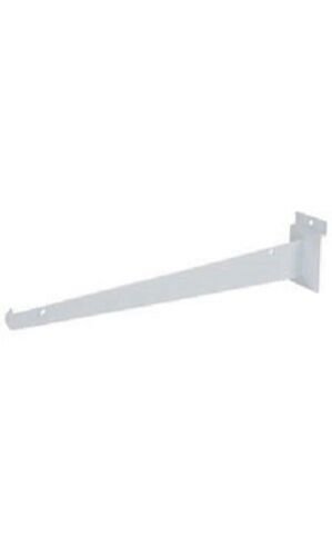 14"" Slatwall Knife Shelf Bracket White 30 lbs Weight Limit Pack of 6 w Lip