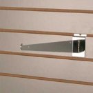 25 Slatwall 10"" Knife Shelf Brackets Chrome With Lip Retil Shelving Display