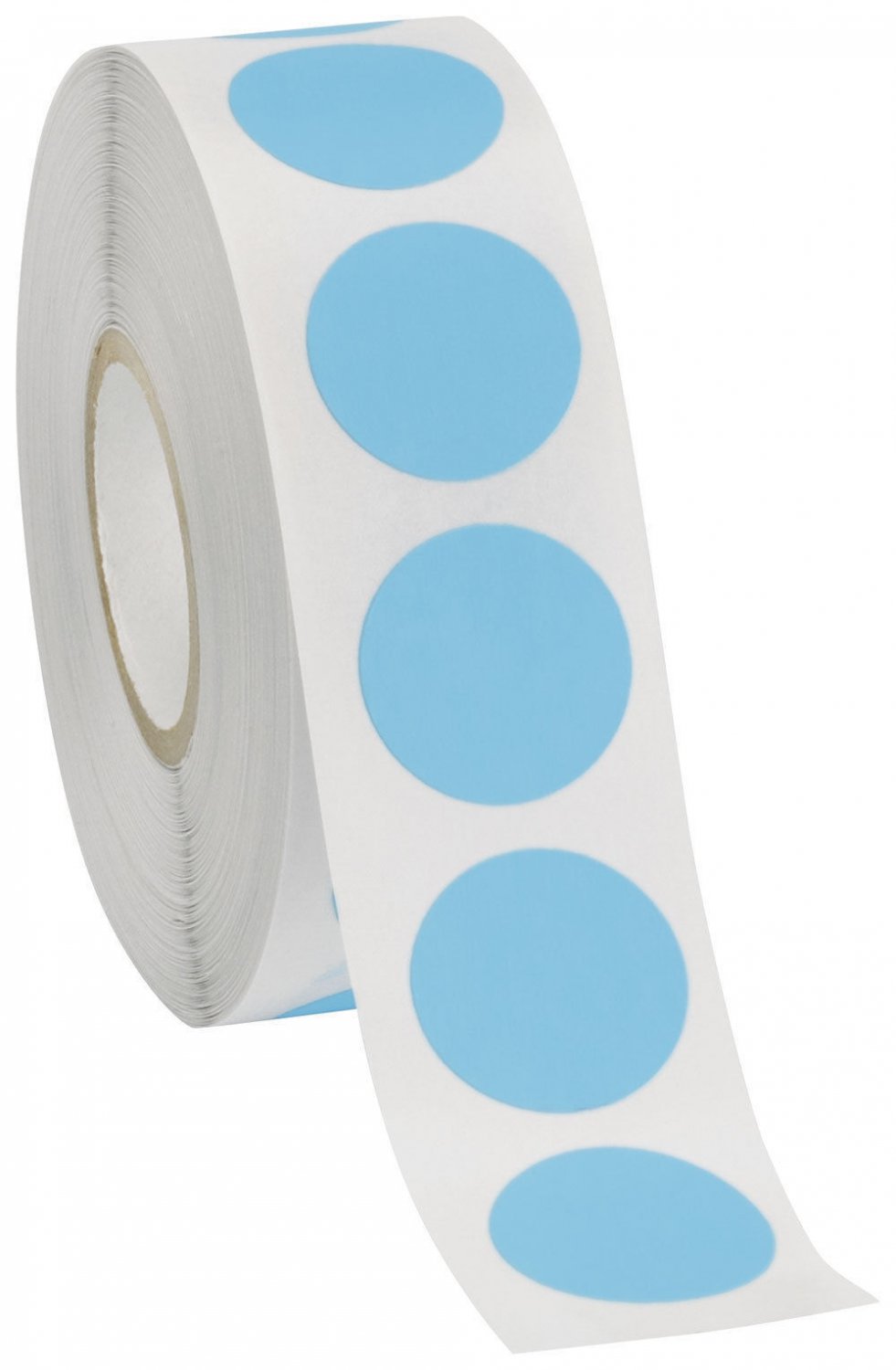 Self Adhesive Labels 3/4"" Dot Circle Stickers Blue 1000 Labels 1 Roll Blank