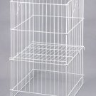 Wire Dump Bin Adjustable Shelf 18"" x 18"" x 30"" H White Impulse Sales Display