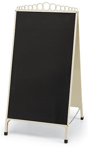 A-Frame Chalkboard Sign Ivory Finish Double Sided Magnetic Sidewalk Chalk Board