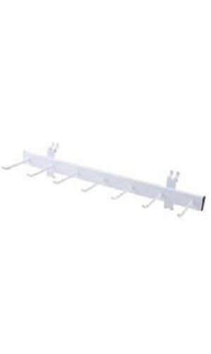 2 Slatwall Wire Grid Belt Tie Racks Hangers Necktie 7 Hooks White Space-Saving