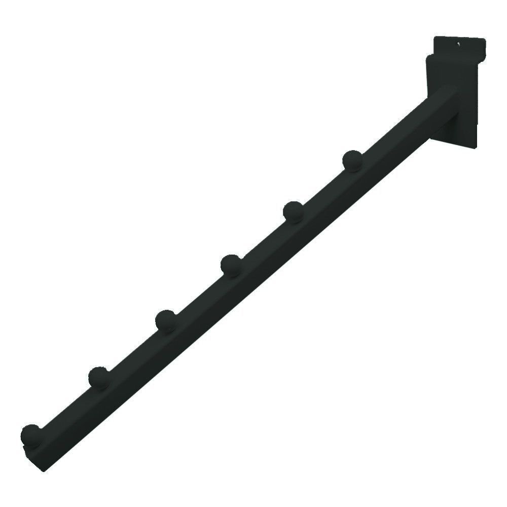 12 Slatwall Waterfall Faceouts Black 6 Ball Cascading Retail 1"" Square Tube