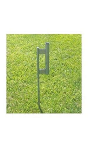 Wave Flag Ground Spike & 4 Piece Pole Kit 15' High Metal