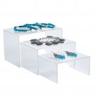 18 Acrylic Risers Displays Clear Retail Jewelry Display Showcase 6 Nested Sets