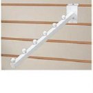 24 Slatwall Waterfall Faceouts White 6 Ball Cascading Retail 1"" Square Tube