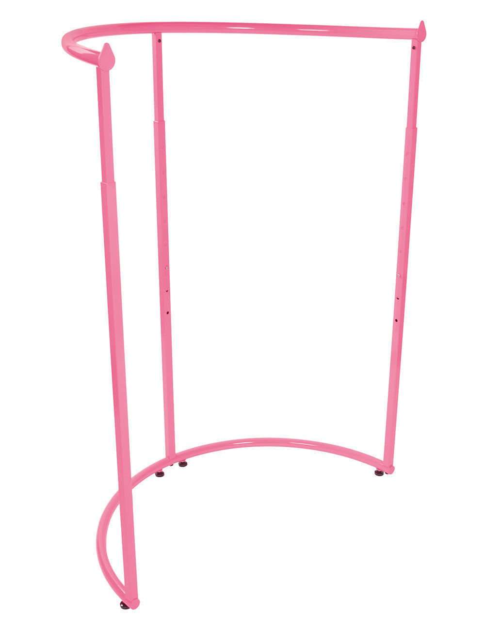 Half Round Clothing Rack Hot Pink Garment 37 1/2"" x 55"" Retail Display Circular