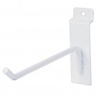 50 6"" Slatwall Hooks White Peg Slat Wall Retail Display 6mm Tubing Metal Hook
