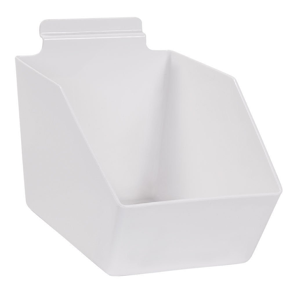 6 Slatwall Bins Dump Acrylic White 9 