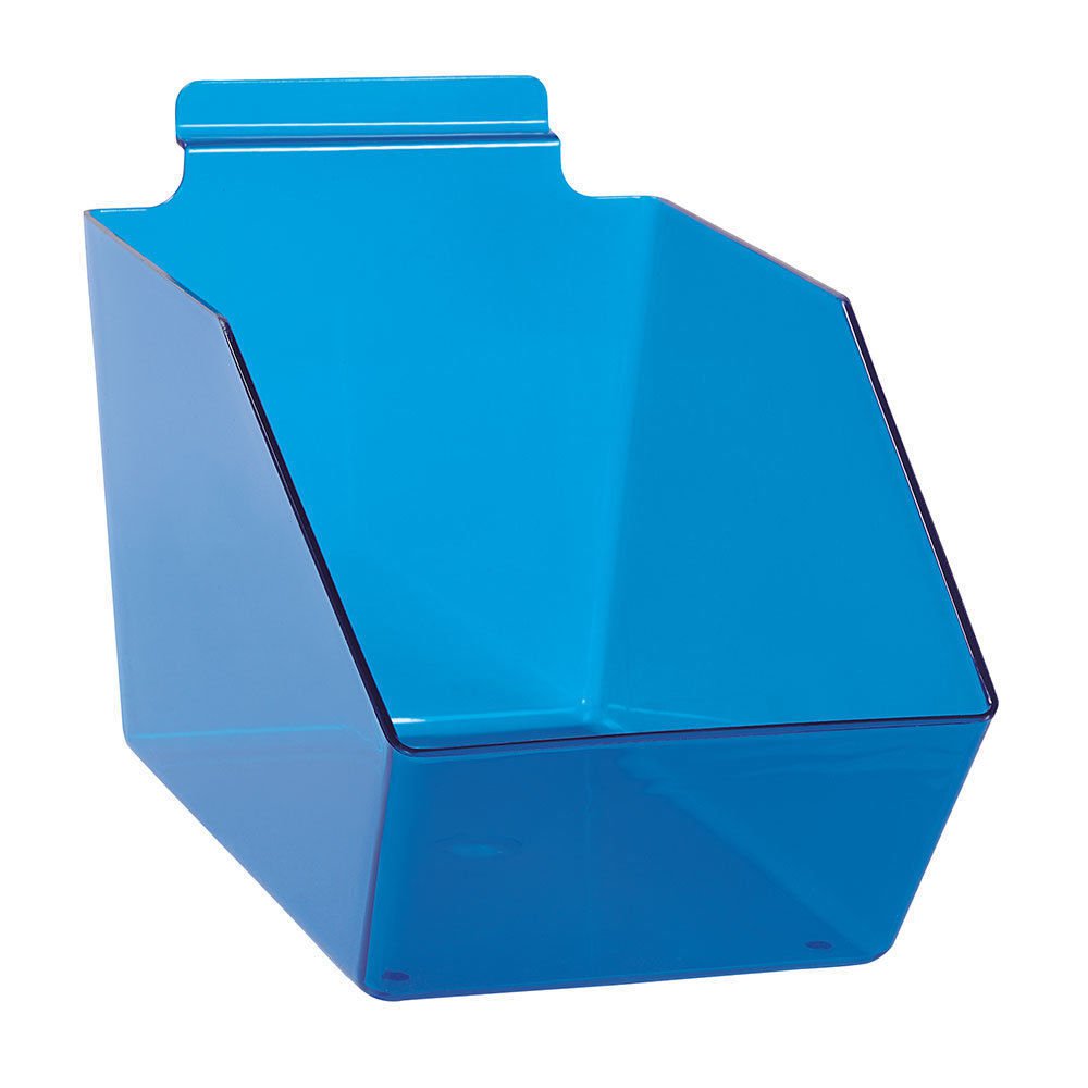 10 Slatwall Bins Dump Acrylic Blue 9 