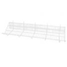 Shelf Slatwall Pegboard 48"" x 12"" x 6"" White Downslope Slanted Books Periodicals
