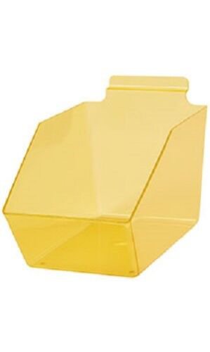 6 Slatwall Bins Dump Acrylic Yellow 9 