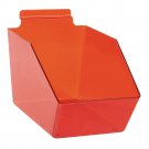 6 Slatwall Bins Dump Acrylic Clear Red 9 
