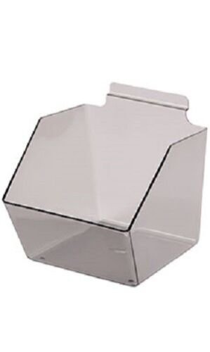10 Slatwall Bins Dump Acrylic Clear Gray 9 