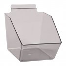 6 Slatwall Bins Dump Acrylic Clear Gray 7 