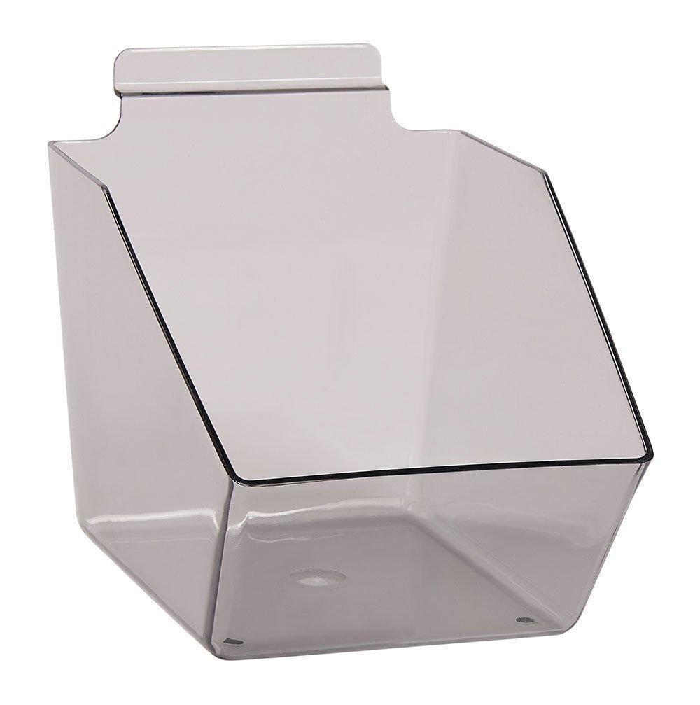 10 Slatwall Bins Dump Acrylic Clear Gray 7 