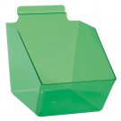 10 Slatwall Bins Dump Acrylic Clear Green 7 