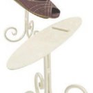 6 Ivory 6" Shoe Stands Display Metal Retail Cream Tilted Stay Ledge Shoes Heals