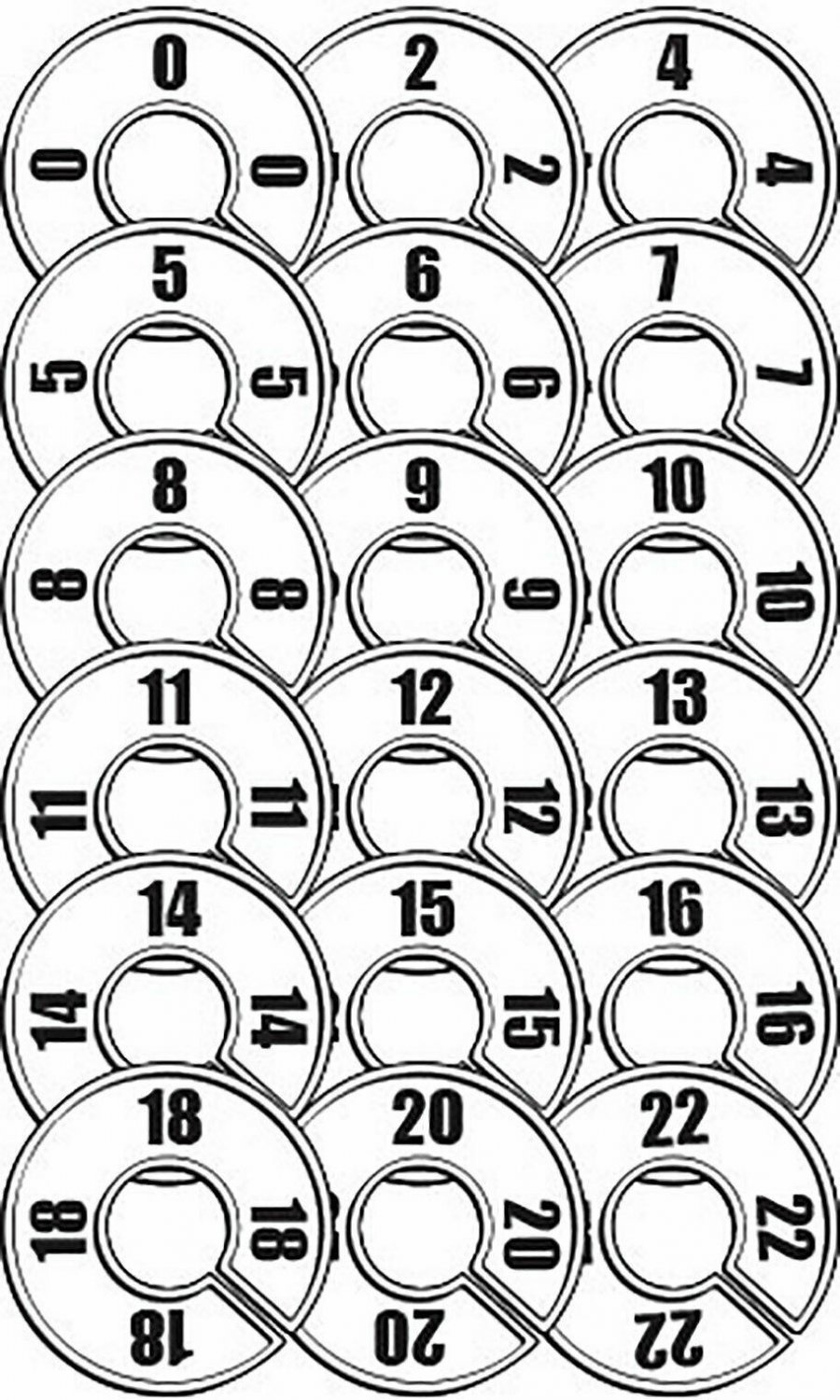 Round Size Divider Hangrail Womens Variety 0-28 Pack White Black Retail Clothing