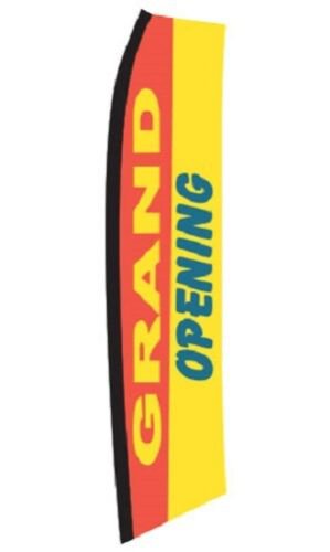 Flutter Wave Flag Grand Opening Sign Retail Advertising 134"" x 32"" Outdoor