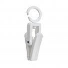 100 White Plastic Swivel Loop Clips Mini Clip Merchandise Signs Wire Grid