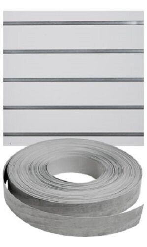 Vinyl Inserts Slatwall Panel SILVER Shelving Display 390 ft Total 3 130' Rolls