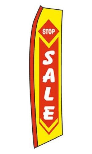 Stop Sale Wave Flag Sign Retail Advertising 134"" x 32"" Outdoor Polyester