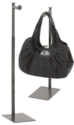 Counter Top Display Purse Stand Costumer Handbag Grey Adjustable 24"" - 36""