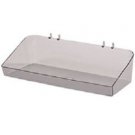 10 Slatwall Trays Acrylic Clear Gray 6 