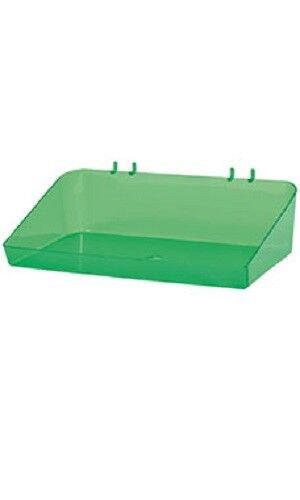 6 Slatwall Trays Acrylic Green 6 