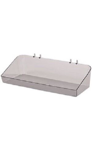 6 Slatwall Trays Acrylic Clear 6 ½” L x 12” W x 3” Plastic Retail ...