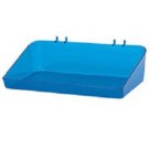 Lot of 6 Slatwall Trays Acrylic Blue 6 ½” x 12” x 3” Plastic Wire Grid Pegboard