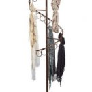 Spiral Scarf Scarves Rack Display 27 Rings 6' Tall x 17"" Bronze Ball Finial