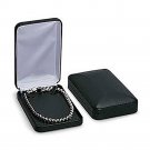 24 Black Faux Leather Necklace Boxes 4 ¼" x 7" x 1 ⅜" Jewelry Box Pendant Gift