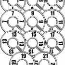 Round Size Divider Hangrail Junior 1-21 Variety Pack 33 White & Black
