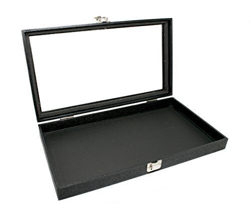 Jewelry Display Case Glass View Top Organizer Multi-Purpose Rings Bracelets