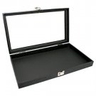 Jewelry Display Case Glass View Top Organizer Multi-Purpose Rings Bracelets