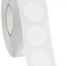 Self Adhesive Labels 3/4"" Dot Circle Stickers White 2000 Labels 2 Rolls Blank