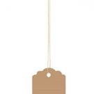 500 Strung Price Tags 1 ½” x 1” Kraft White Back String Merchandise Pricing Tag