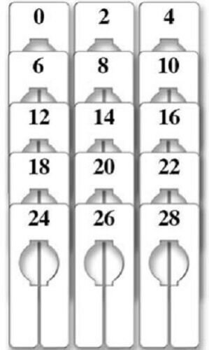45 Rectangular Size 0 - 28 Divider Hangrail Variety Pack 5