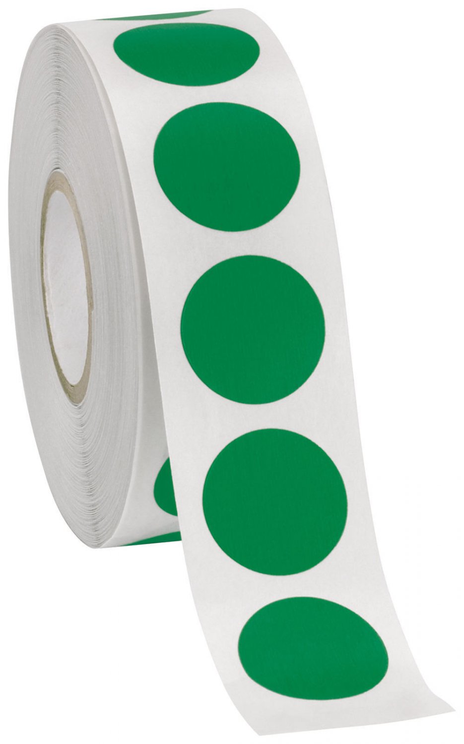 Self Adhesive Labels 3/4"" Dot Circle Stickers Green 2000 Labels 2 Rolls Blank