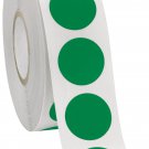 Self Adhesive Labels 3/4"" Dot Circle Stickers Green 2000 Labels 2 Rolls Blank
