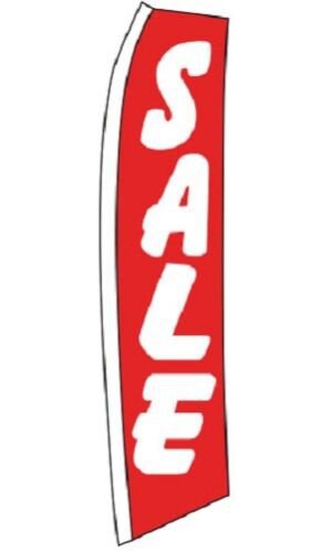 Wave Flag Clearance Sale Sign Retail Advertising 134"" x 32"" Outdoor Polyester