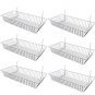6 pcs Wire Baskets for Grid Wall and Slat Wall - Wire Basket 24" L x 12" D x 4" H