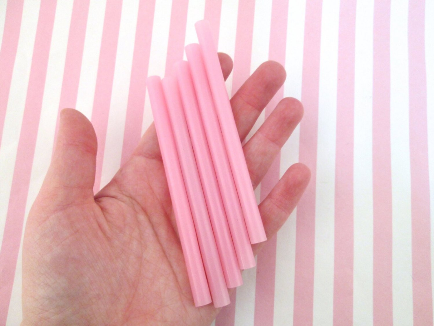 10 Strawberry Jelly Translucent Pink Glue sticks, Fruit Series Glue for drippy deco sauce, cell phon