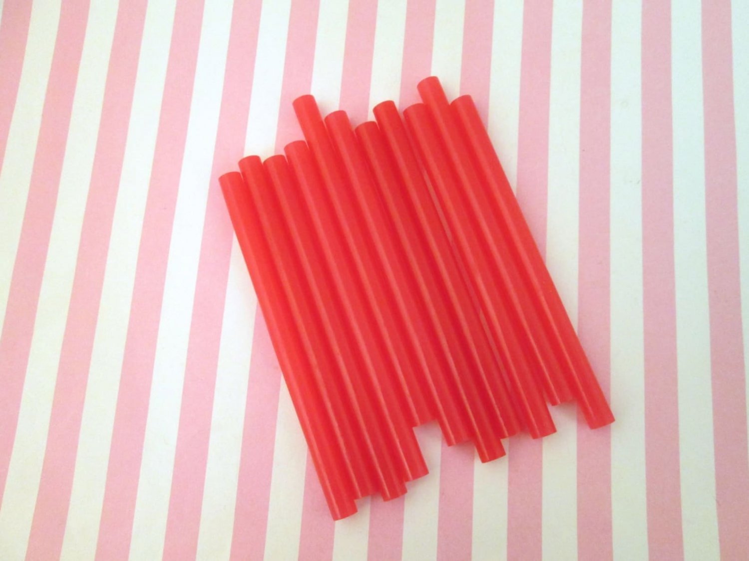 10 Watermelon Jelly Translucent Hot Pink Red Glue sticks, Fruit Series Glue for drippy deco sauce, c